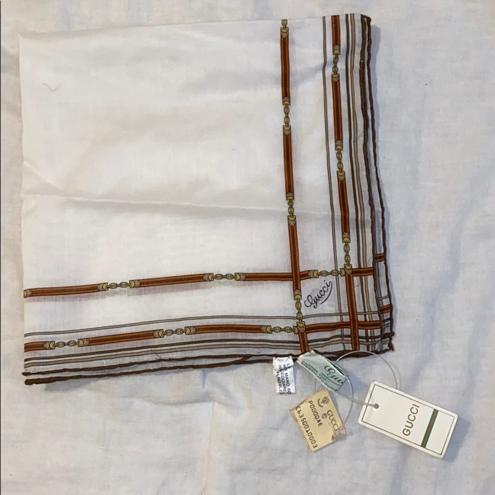 VINTAGE Gucci Cotton Scarf